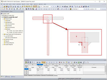 Elements 3 and 5 Connected to Weld 1 (Marked in Red)