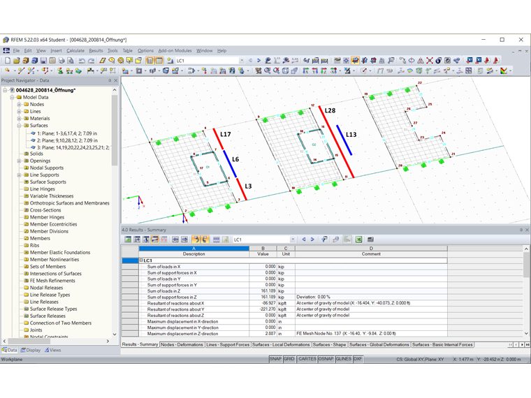 Surfaces with Opening - Border Lines