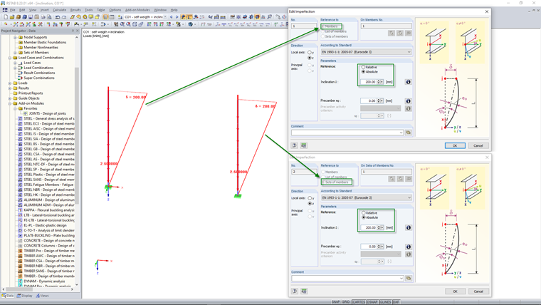 Input Data of Imperfection