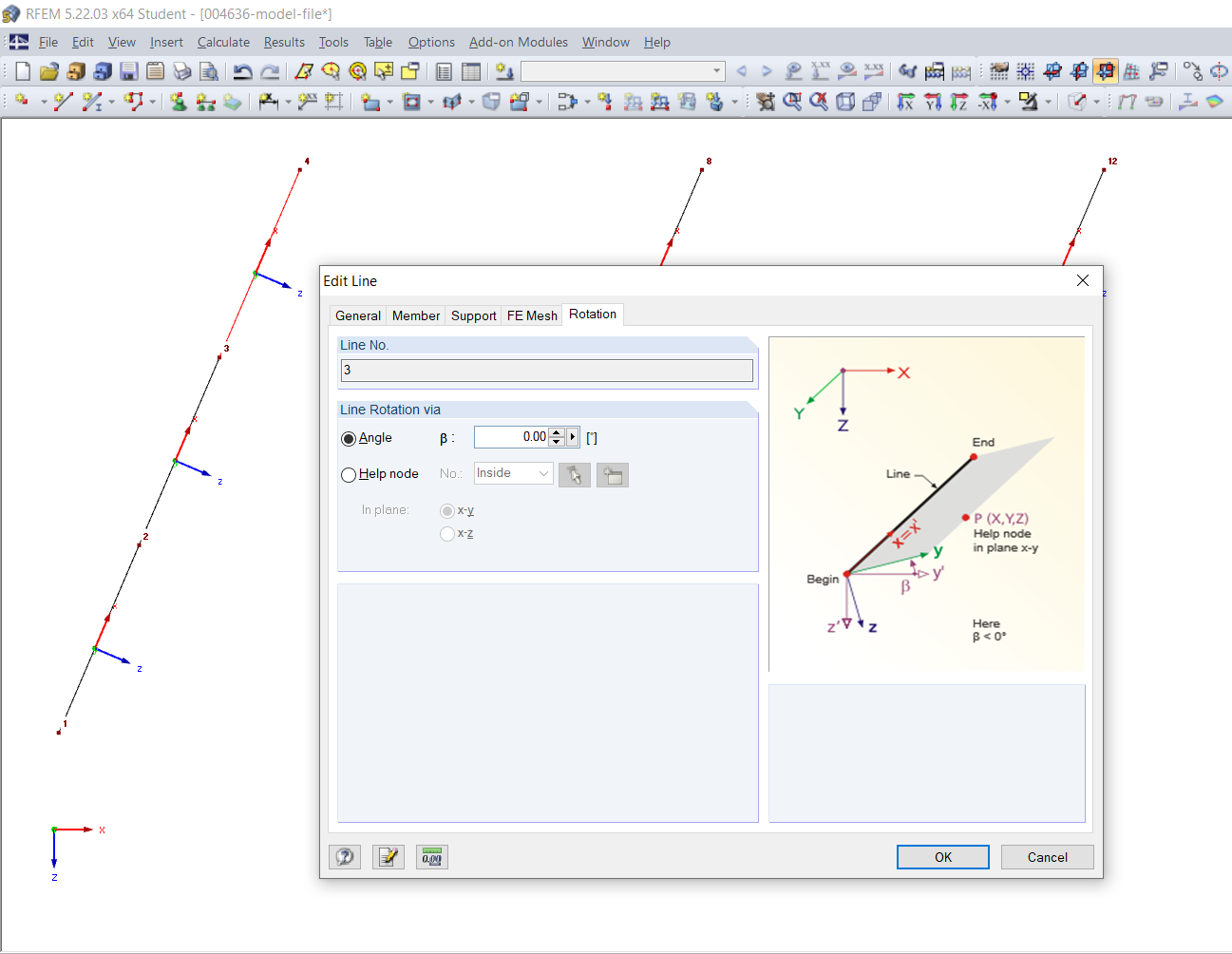 Edit Line - Rotation