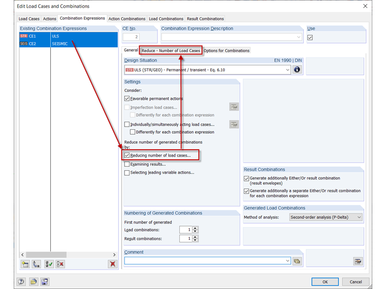Reducing Number of Load Cases