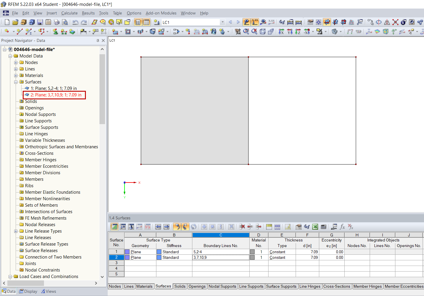 Project Navigator - Data: Identifying Incorrectly Defined Surface