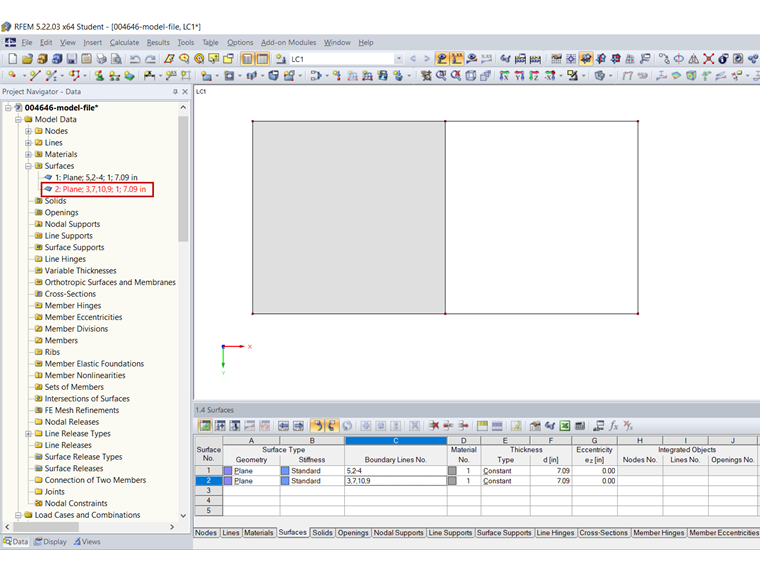 Project Navigator - Data: Identifying Incorrectly Defined Surface