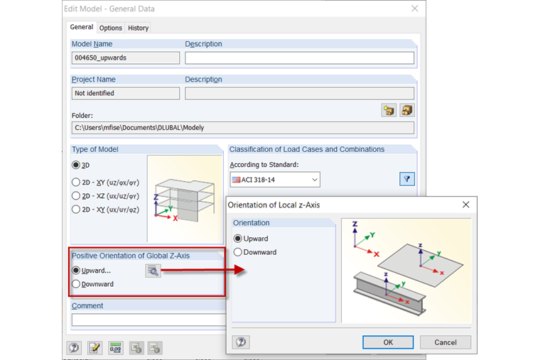 General Data with Definition of Axes