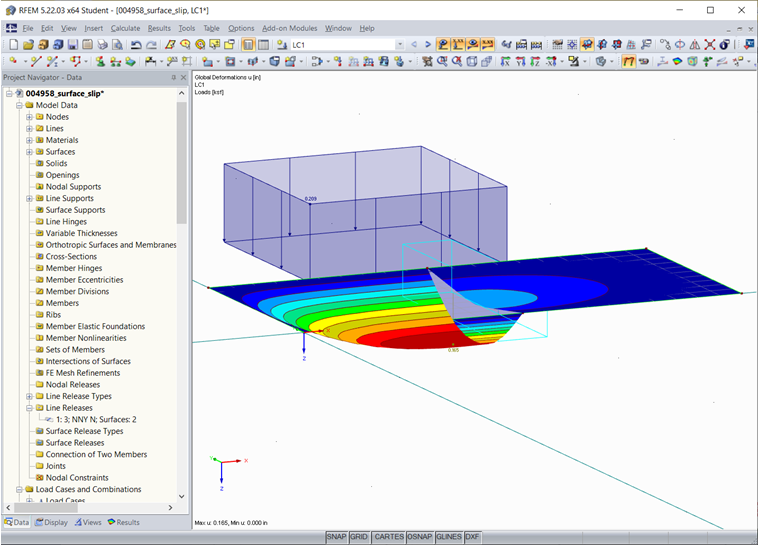 Supporting Surface Right After Slippage of 3 mm