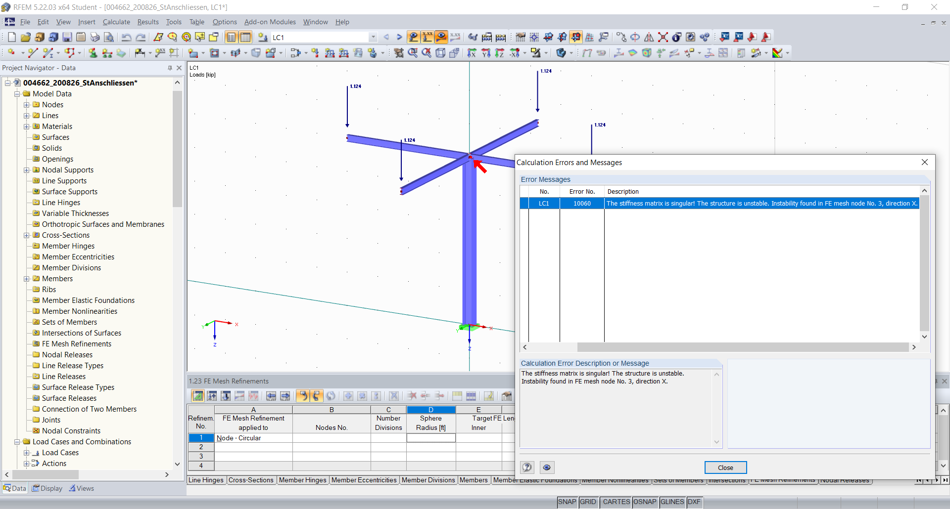Structure Unstable, Members not Connected