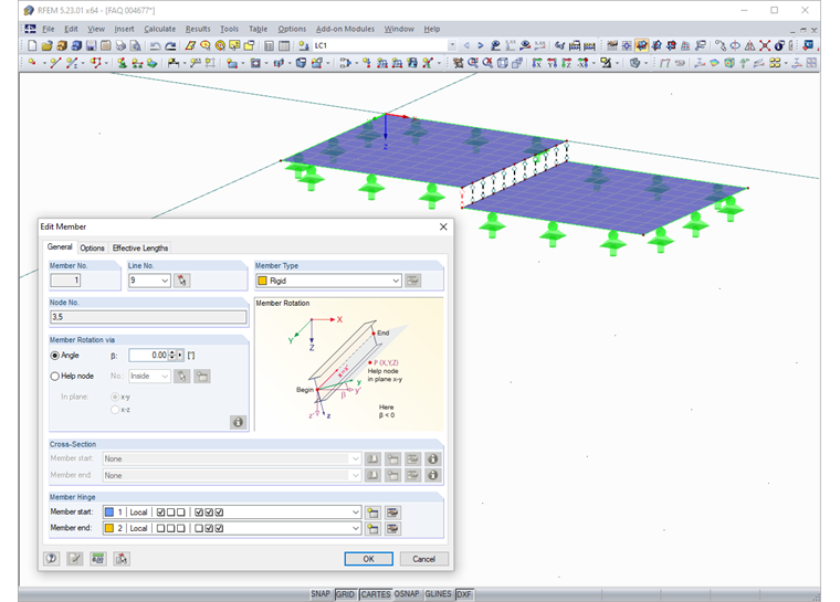 Surface Coupling Using Rigid Members with Member Hinges