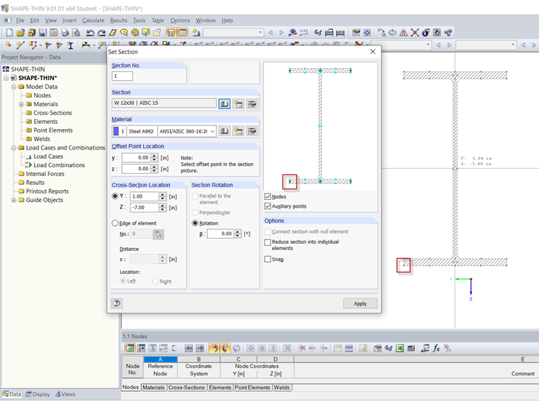 Offset Point (Marked in Red)