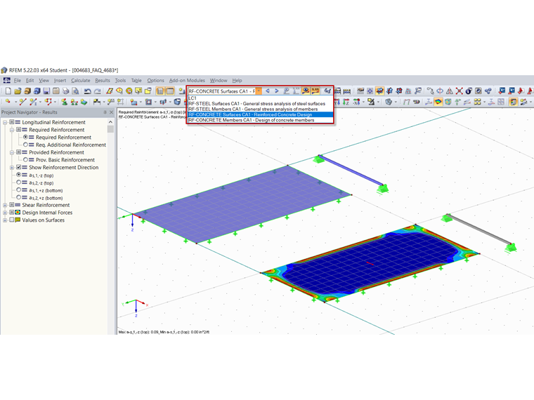 Selecting Add-on Module Case for Graphical Results