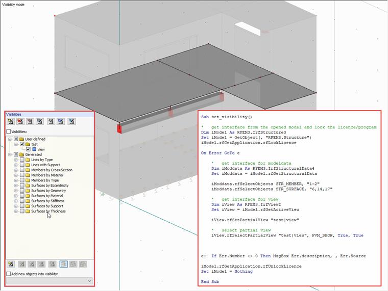 Creating and Selecting Visibility via RF-COM