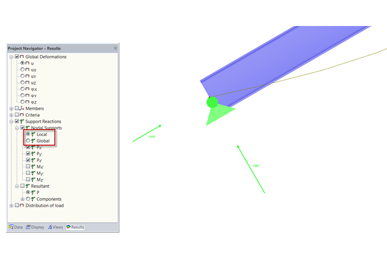 Displaying Support Reactions