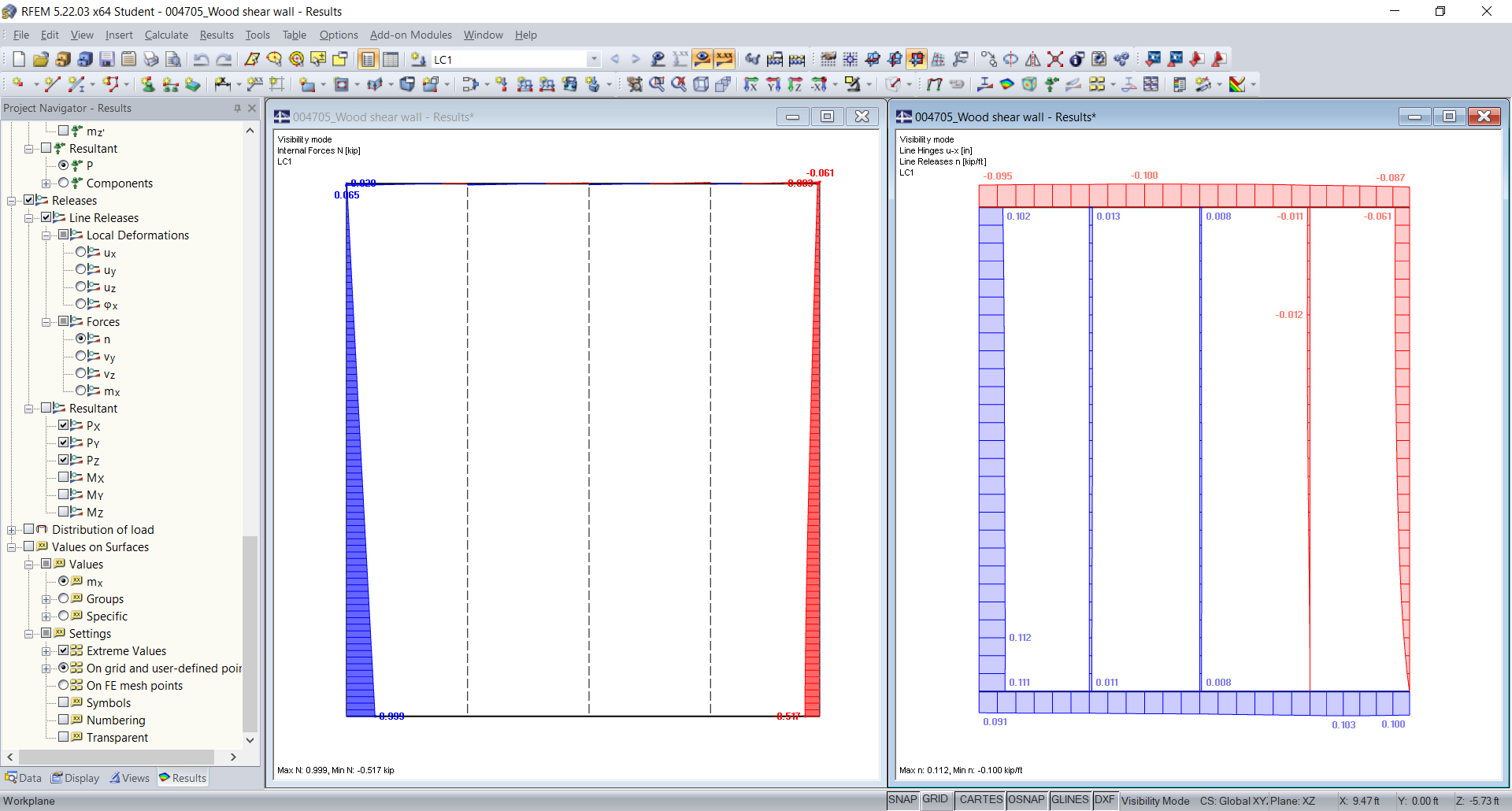 Axial Force in Columns and Shear Flow
