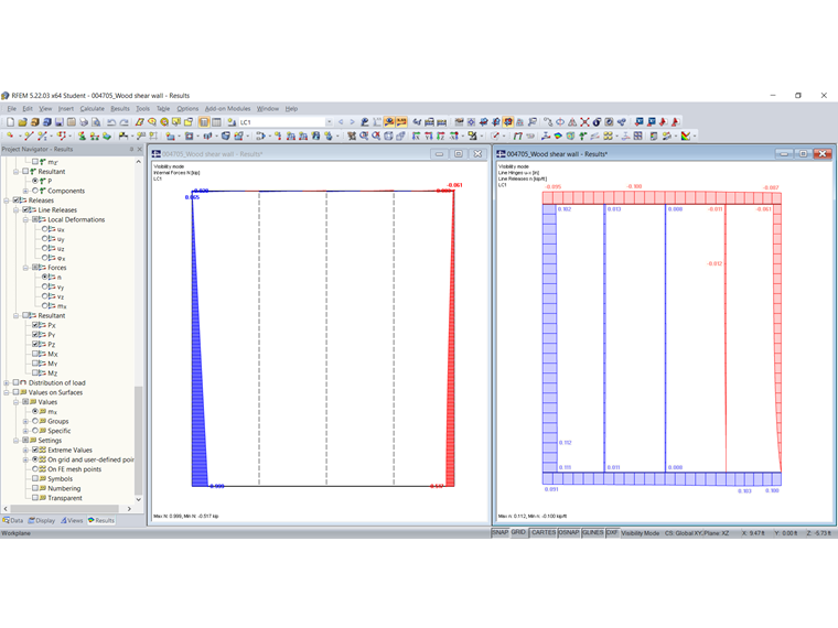 Axial Force in Columns and Shear Flow