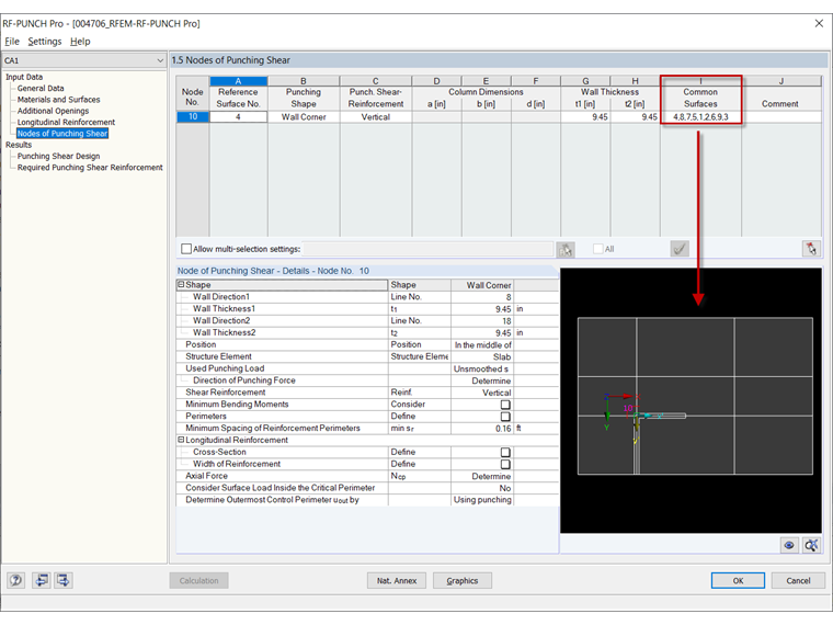 Window 1.5 with "Common Surfaces" in Column I
