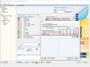 Selecting Design Situations for Individual Serviceability Limit State Design
