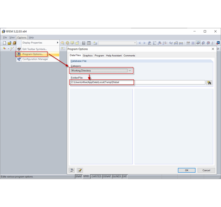 Path of Working Directory