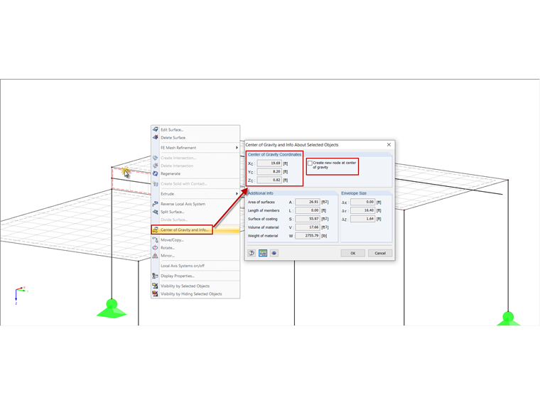 Center of Gravity and Info