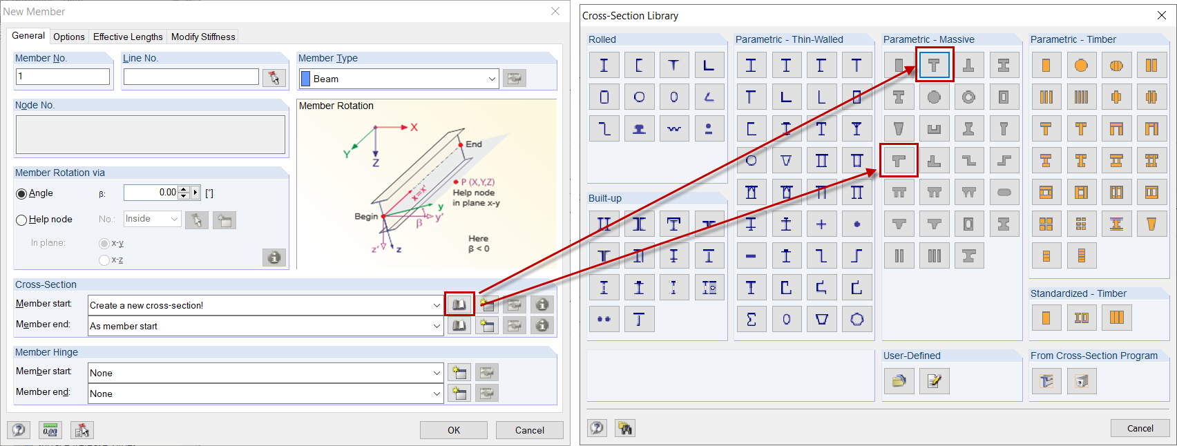 Parametric Massive Floor Beam Cross-Section