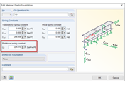 Member Elastic Foundation: Rotational Spring
