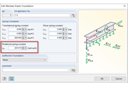 Member Elastic Foundation: Rotational Spring