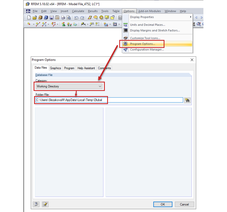 Path of Working Directory