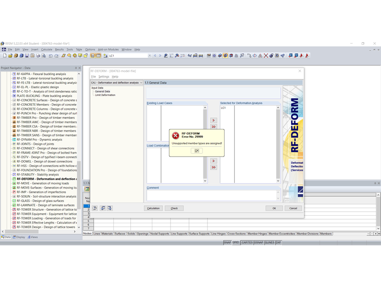 Error Message "Unsupported member types are assigned!"
