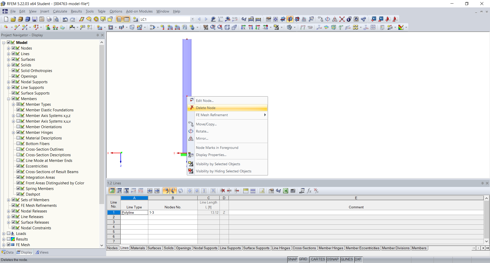 Function "Delete Node"