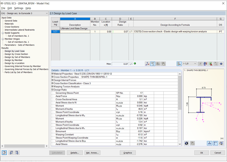 Warping Analysis of Member Cross-Section