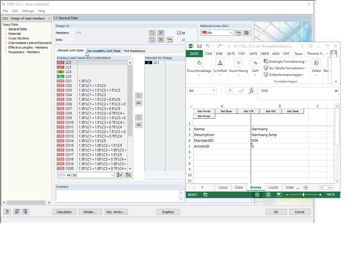 Displaying AnnexID and StandardID for STEEL EC3 Annex
