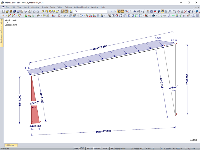 Generated Member Load from Surface Load