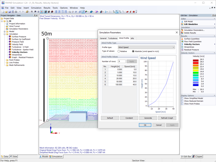 Wind Tunnel Height 164.04 ft