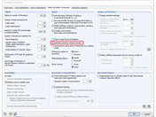 Deactivating Option to Calculate Maximum Values of Strains in Calculation Parameters