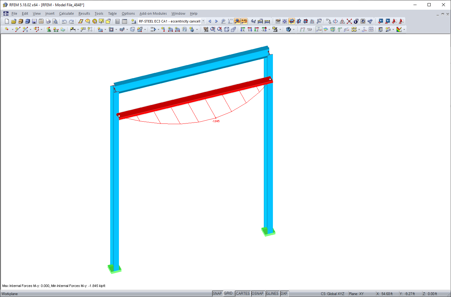Bending Moment Distribution of Wall Beam
