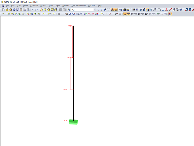 Example: Non-Constant Axial Force Distribution Within Member