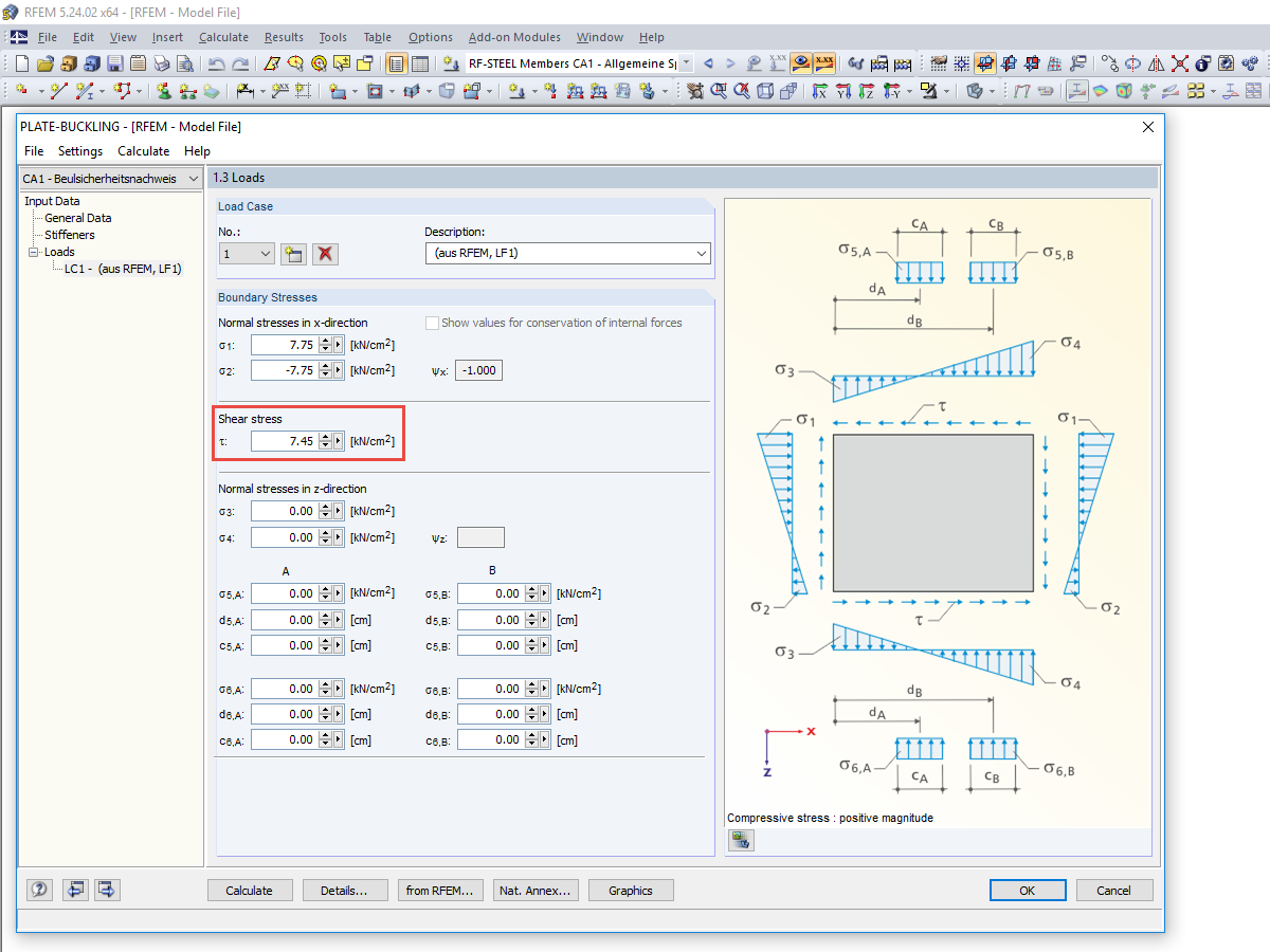 Shear Stress for Plate Buckling Analysis