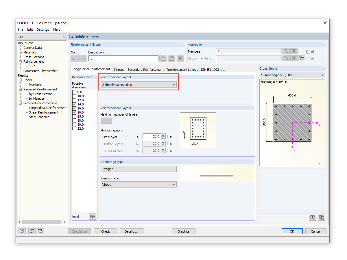 Selecting Reinforcement Distribution