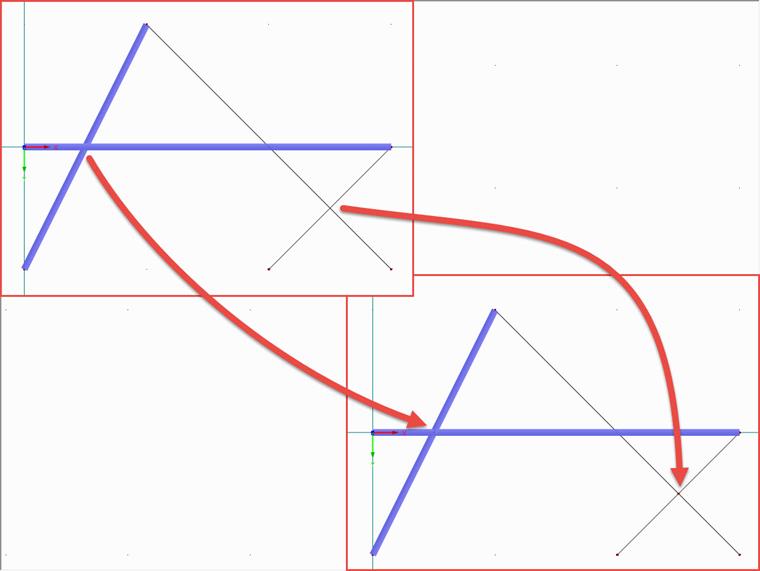 Example of Connection of Crossing Members or Lines