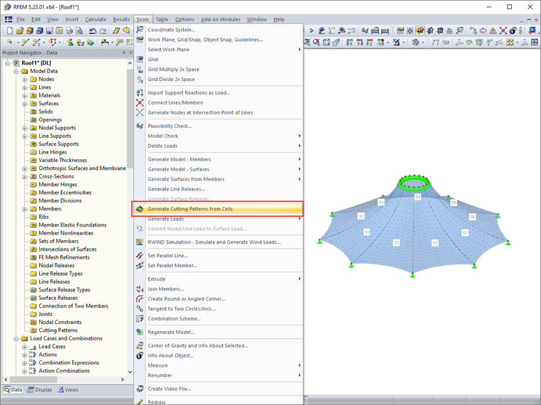 Generating Cutting Patterns from Cells