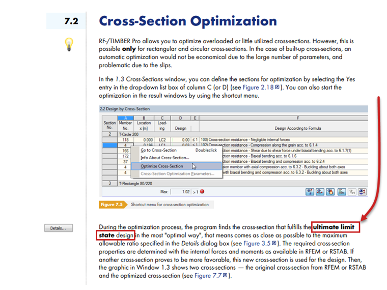 Cross-Section Optimization