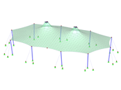 Tent Roof with Two Cone Tips