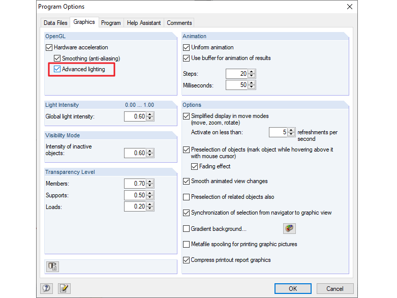 Activating Advanced Lighting
