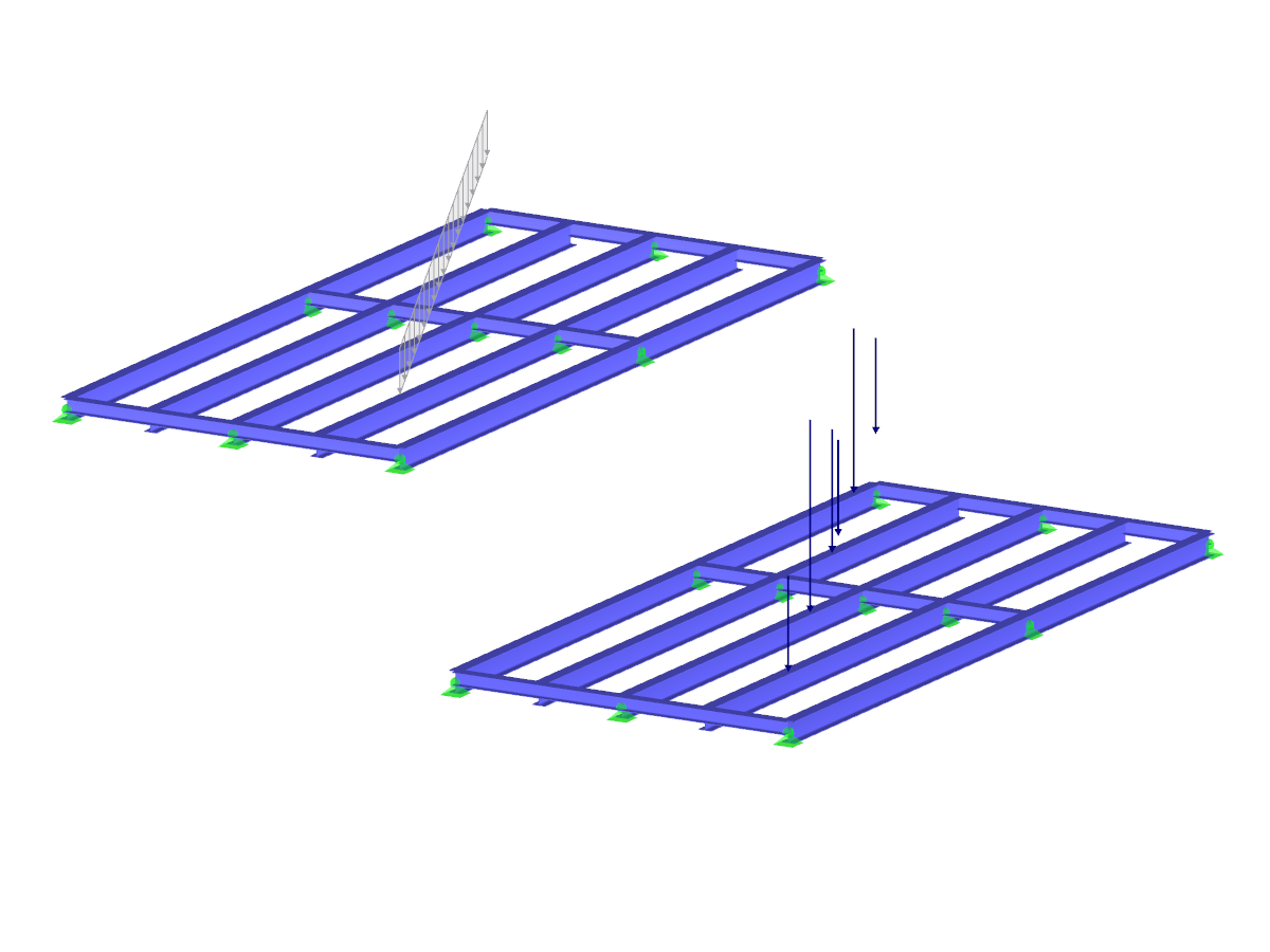Steel Frame with Pipe Load