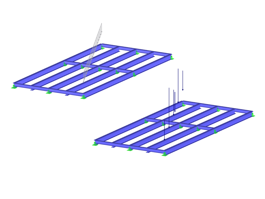 Steel Frame with Pipe Load
