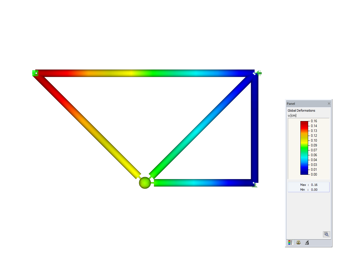 Spherical Space Frame Connector, View in Y-Axis Direction, Deformation