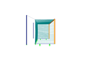 Soccer Goal, X-Axis Direction View