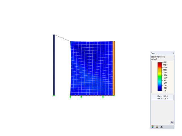 Soccer Goal, X-Axis Direction View, Deformation