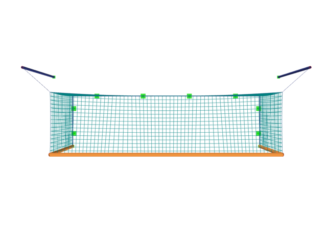 Soccer Goal, View in Direction of Z-Axis