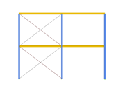 Industrial Steel Structure, View in Y-Axis Direction