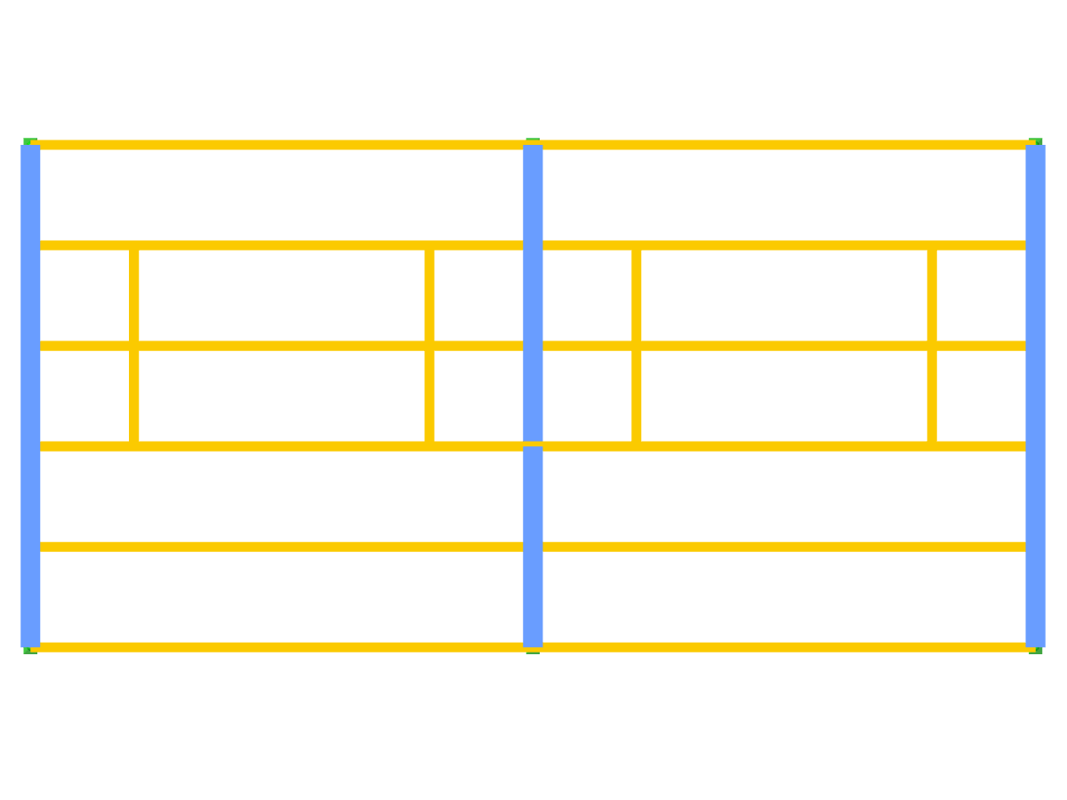 Industrial Steel Structure, View in Z-Axis Direction