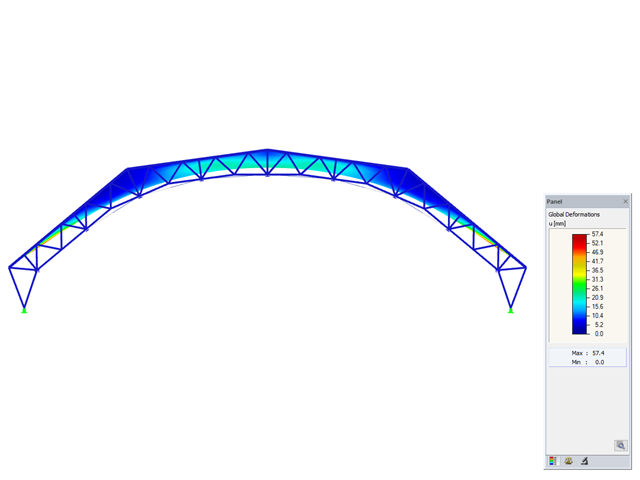 Steel Membrane Structure, Y-Axis Direction View, Deformation